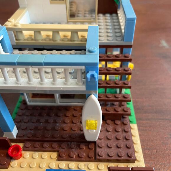 LEGO CREATOR Sea Side Beach House + Train Station INCOMPLETE AND GLUED - Picture 8 of 14